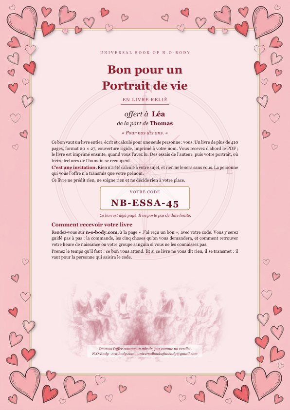 Bon-cadeau Pour deux