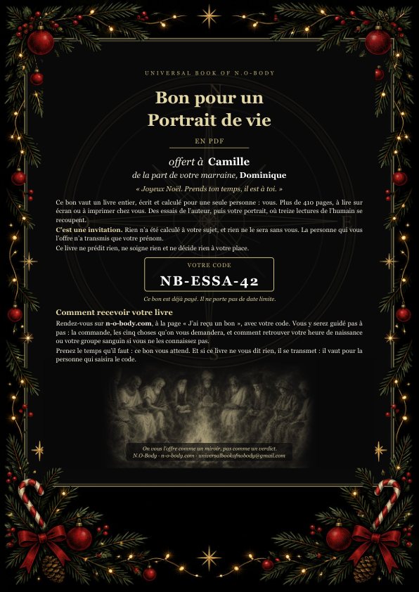 Bon-cadeau Noël